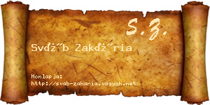 Sváb Zakária névjegykártya